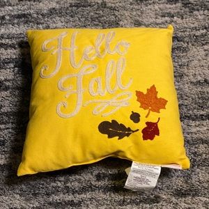Stratford Home Hello Fall Pillow Yellow